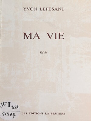 cover image of Ma vie